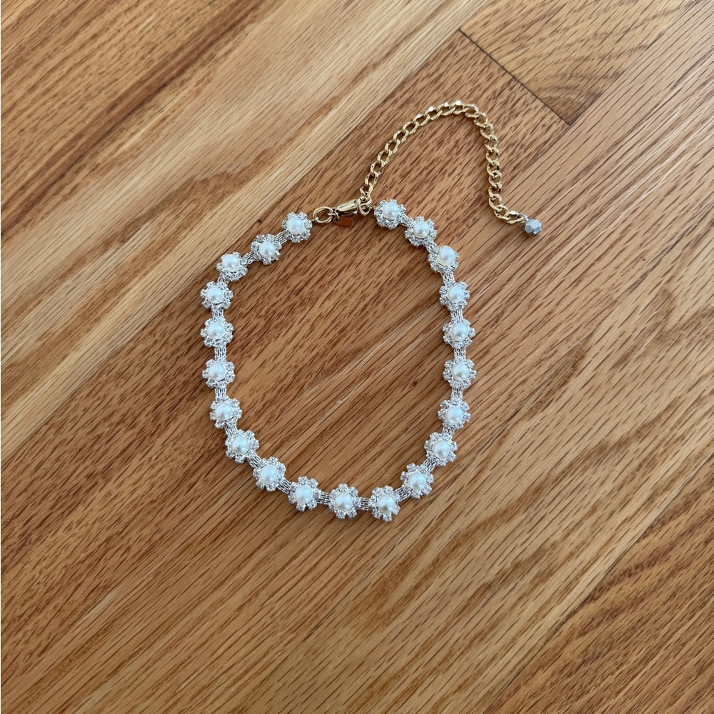 Vanessa Mooney Pearl flower choker necklace rare